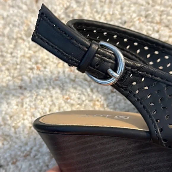 Apt.9 Miranda Black Open Toe Wedge Pumps - HOLD - Picture 5 of 12